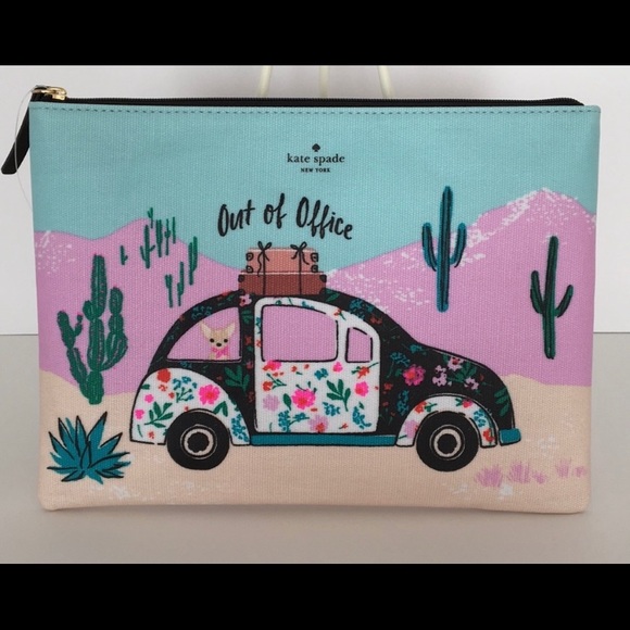 ⛔️SOLD⛔️Authentic Kate Spade CAR-CUTE Zip pouch - Picture 5 of 8